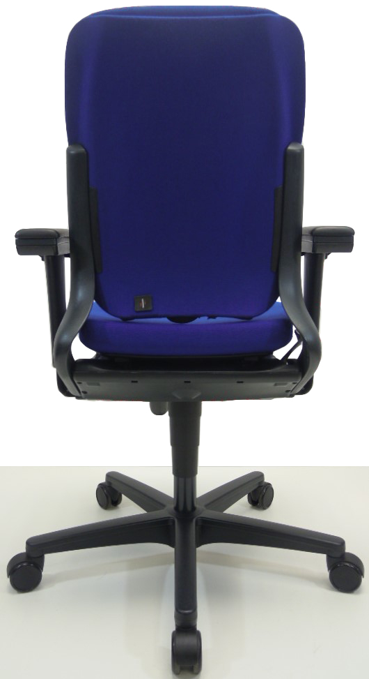 Bureaustoel Ahrend 230 extra hoge rug donker blauw gestoffeerde rug