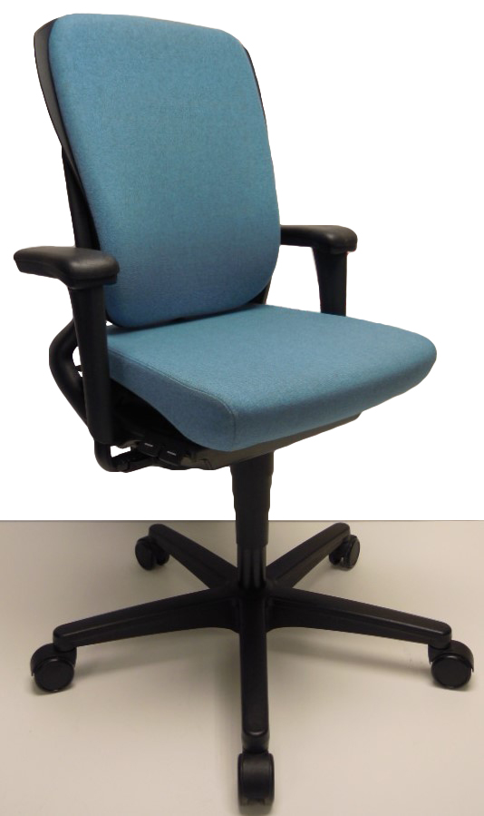 Bureaustoel Ahrend 230 extra hoge rug licht blauw