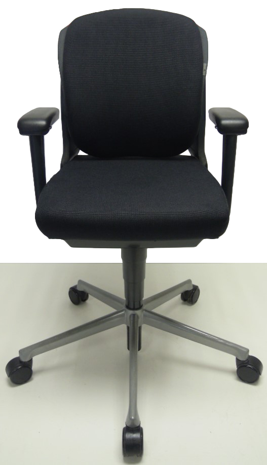 Bureaustoel Ahrend 230 middelhoge rug nieuwe stof zwart