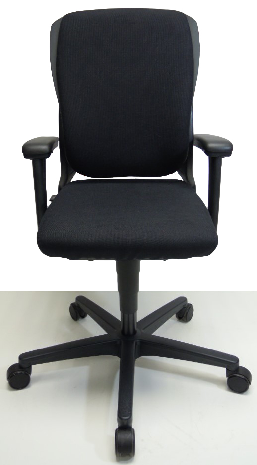 Bureaustoel Ahrend 230 extra hoge rug nieuwe stof zwart