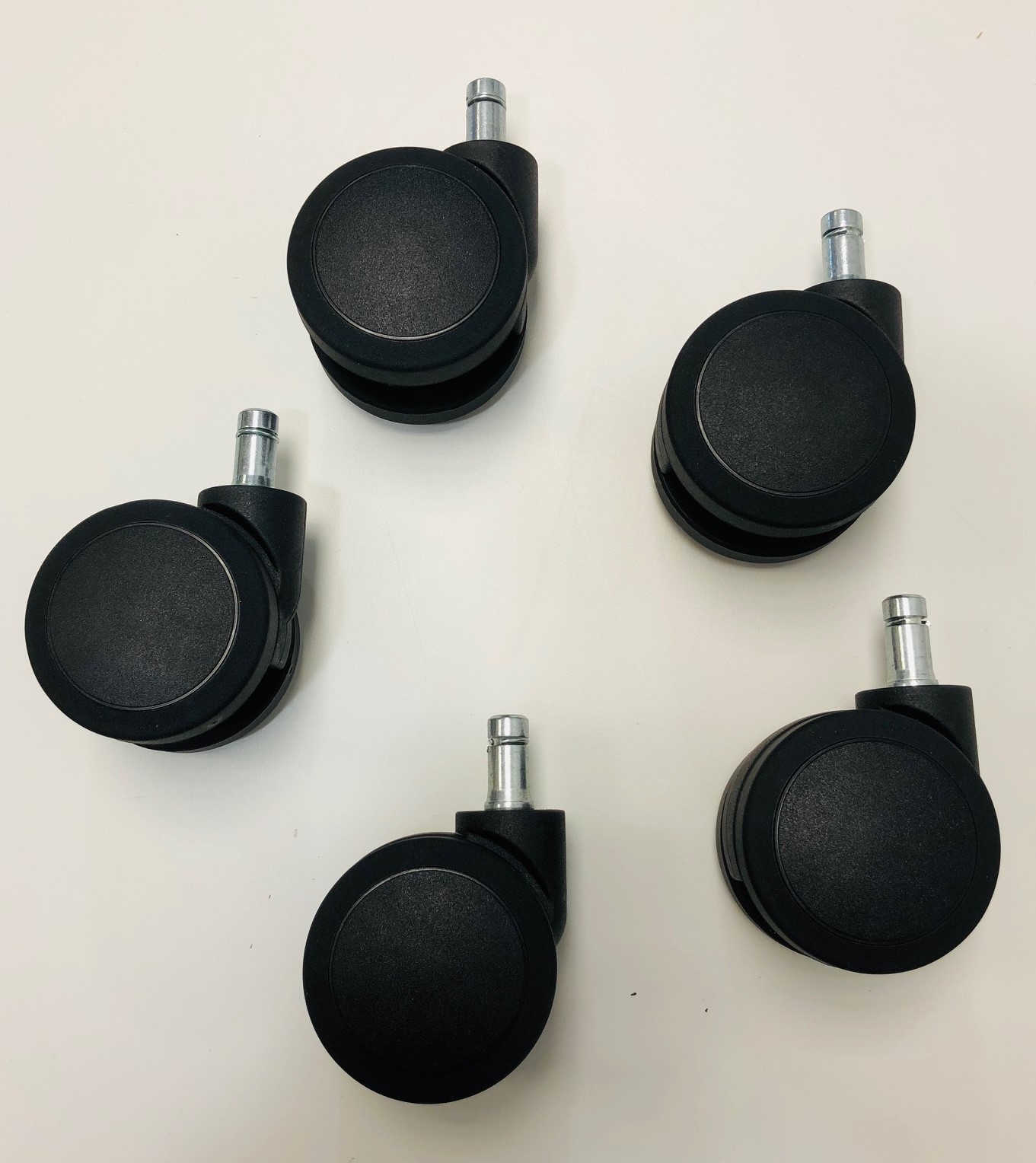 Bureaustoel wielen voor harde en zachte vloeren, wieltjes set 5 st