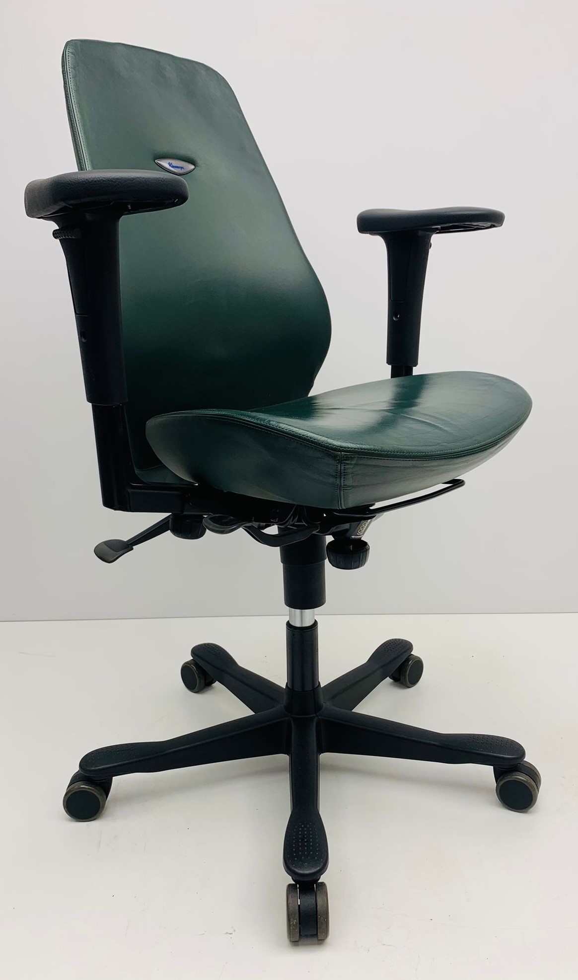 Bureaustoel Kinnarps 6000 Freefloat groen leder
