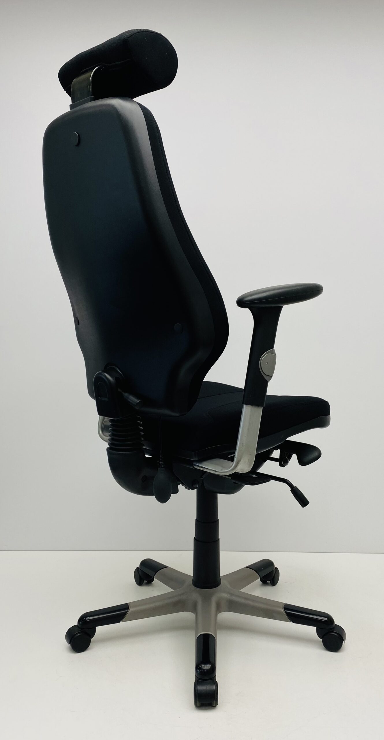 Bureaustoel RH Logic 4 met hoofdsteun zwart nieuwe stof