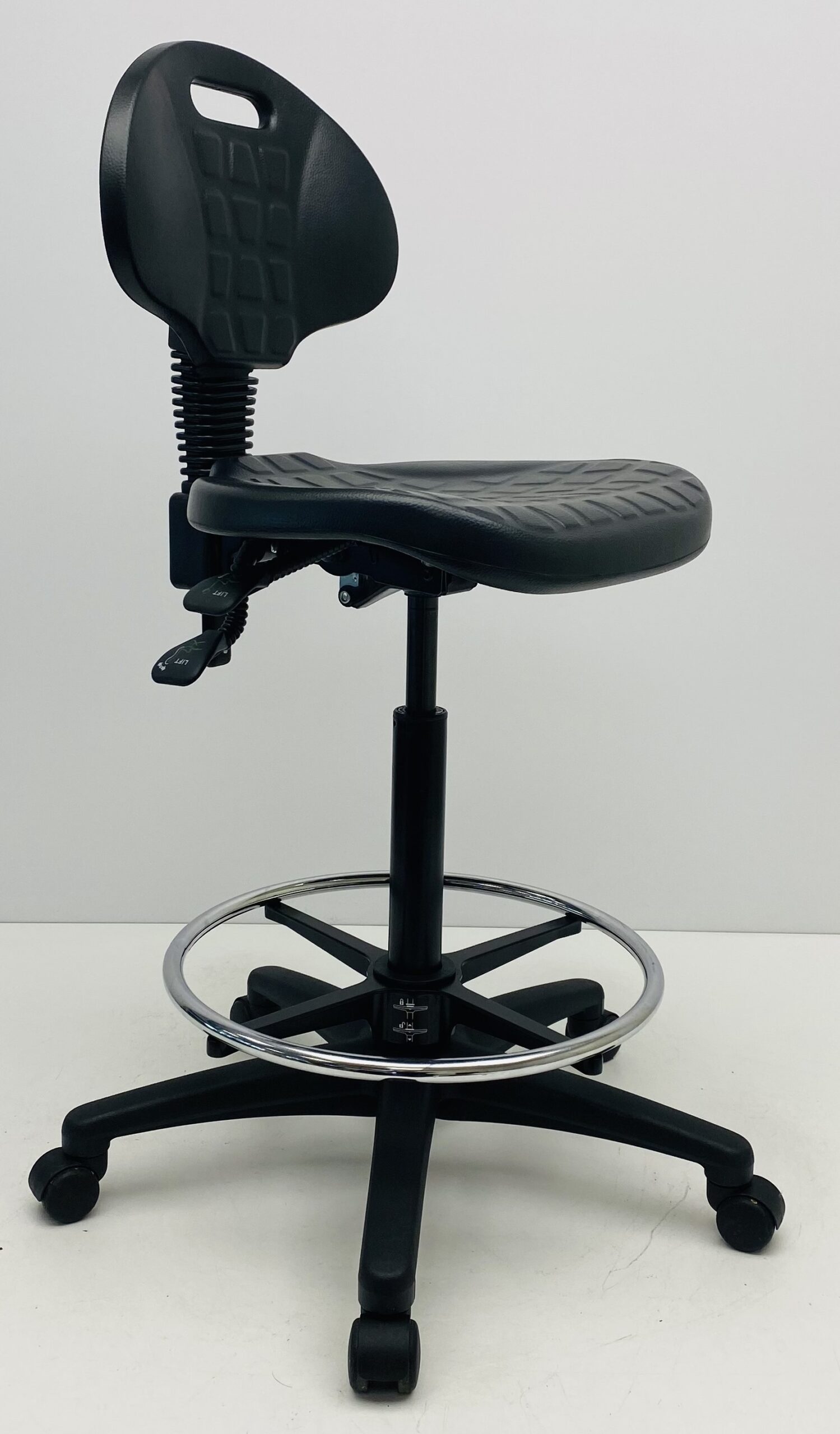 Werkstoel Jetchair kunststof zwart