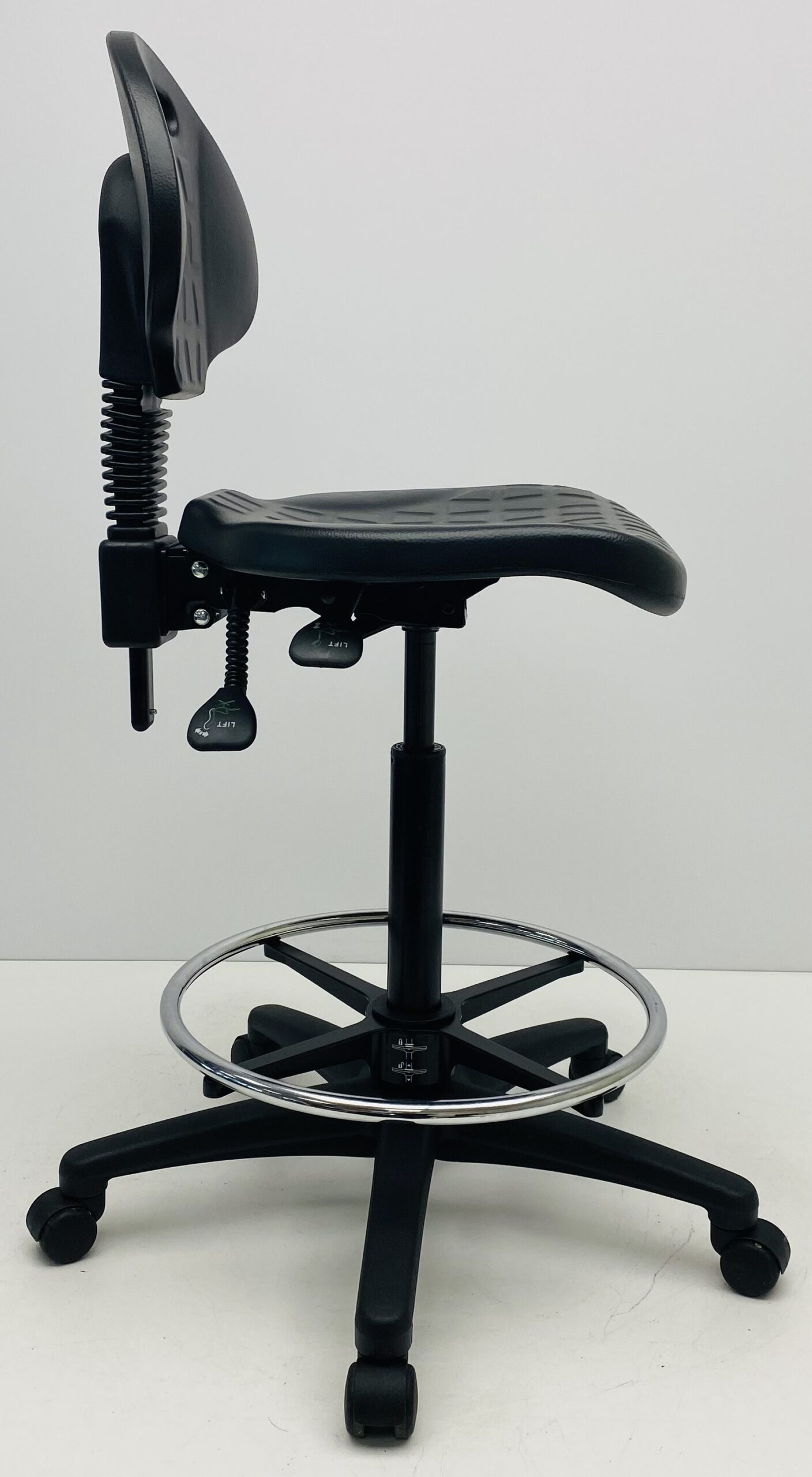 Werkstoel Jetchair kunststof zwart