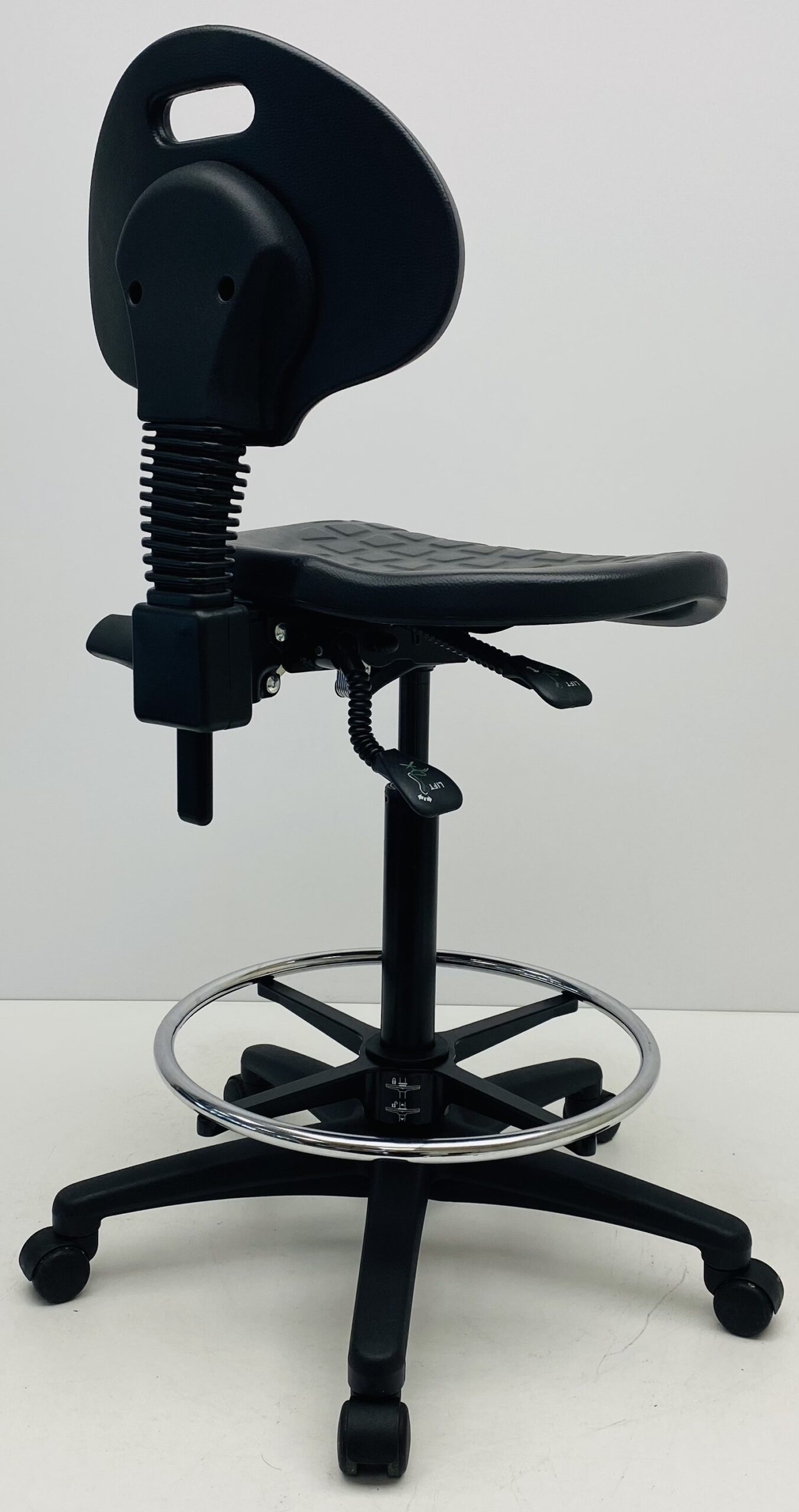 Werkstoel Jetchair kunststof zwart