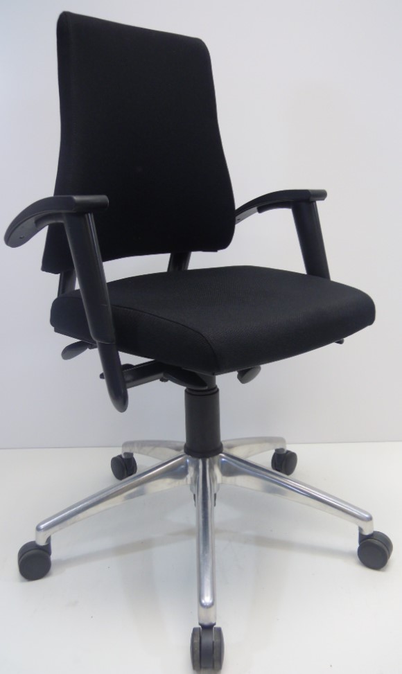 Bureaustoel BMA Axia zwart extra hoge rug