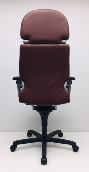 Bureaustoel Comforto 77 met hoofdsteun bruin leder