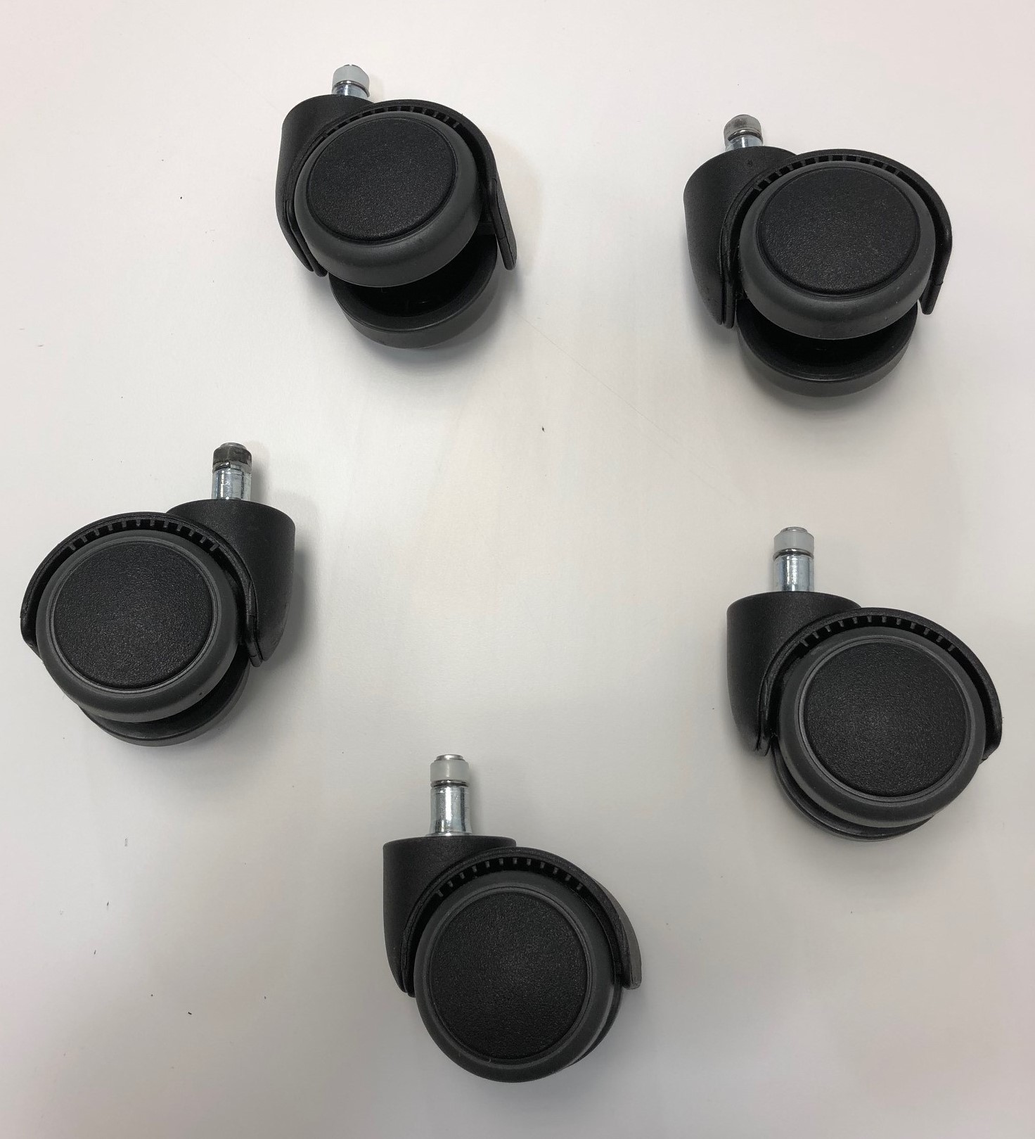 Bureaustoel geremde wielen voor harde ondergronden