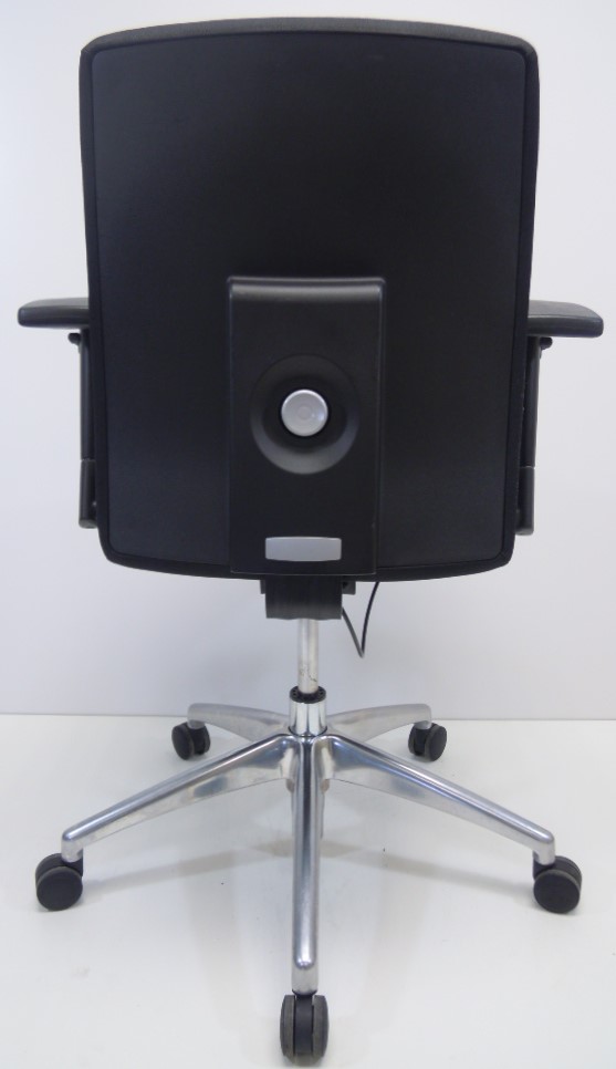 Jetchair 14 zwart nieuwe stof chromen voetkruis