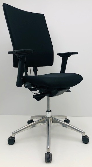 Bureastoel Jetchair 21 nieuwe stof chroom voetkruis