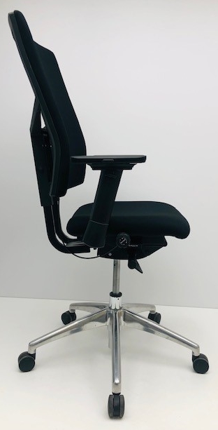 Bureastoel Jetchair 21 nieuwe stof chroom voetkruis