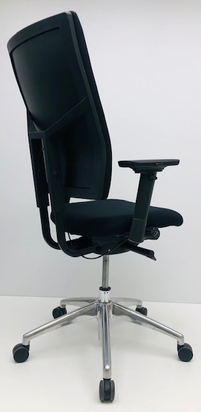 Bureastoel Jetchair 21 nieuwe stof chroom voetkruis