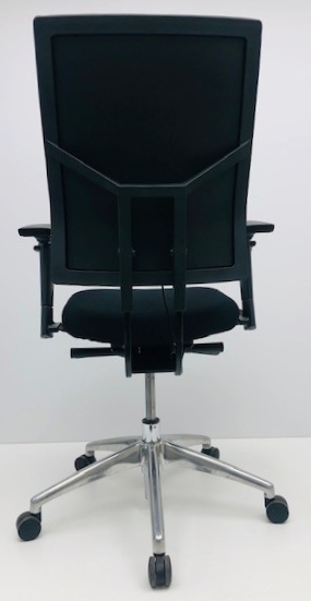 Bureastoel Jetchair 21 nieuwe stof chroom voetkruis
