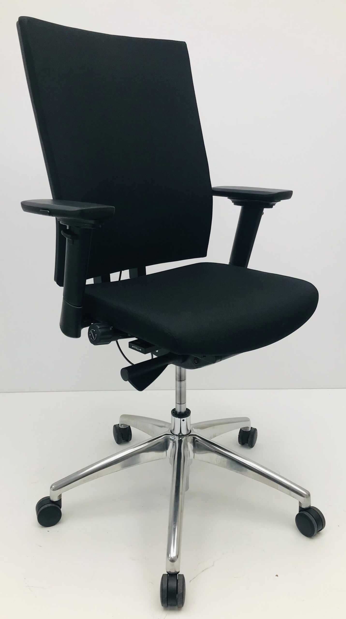 Bureastoel Jetchair 21 originele stof chroom voetkruis