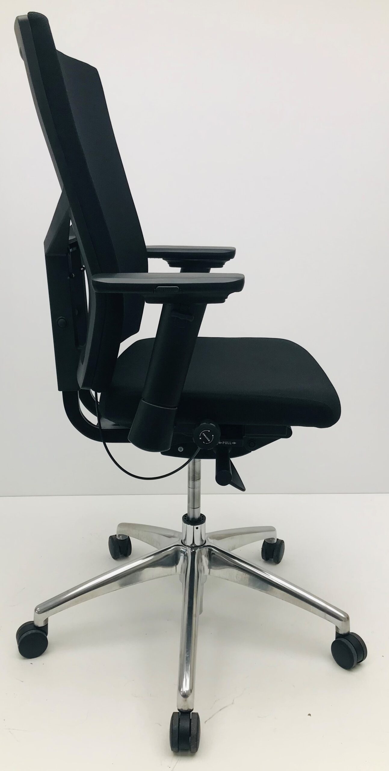 Bureastoel Jetchair 21 originele stof chroom voetkruis