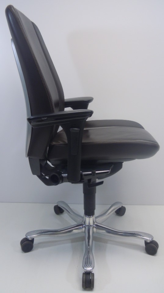 Bureaustoel Kinnarps 9000 bruin leder