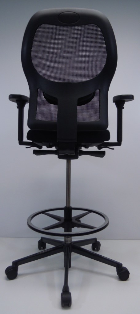 Kassastoel, loketstoel bootstoel Ahrend 160 zwart nieuw stof