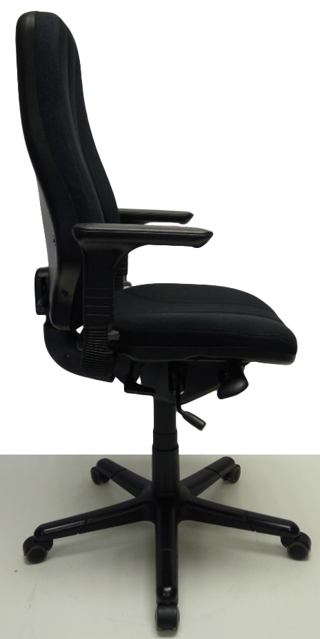 Bureaustoel RH Logic 4 nieuwe stof zwart