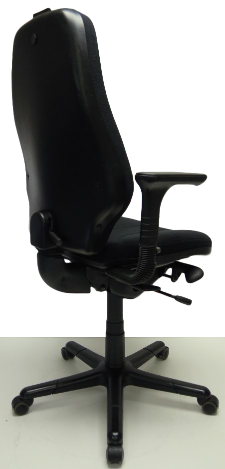 Bureaustoel RH Logic 4 nieuwe stof zwart