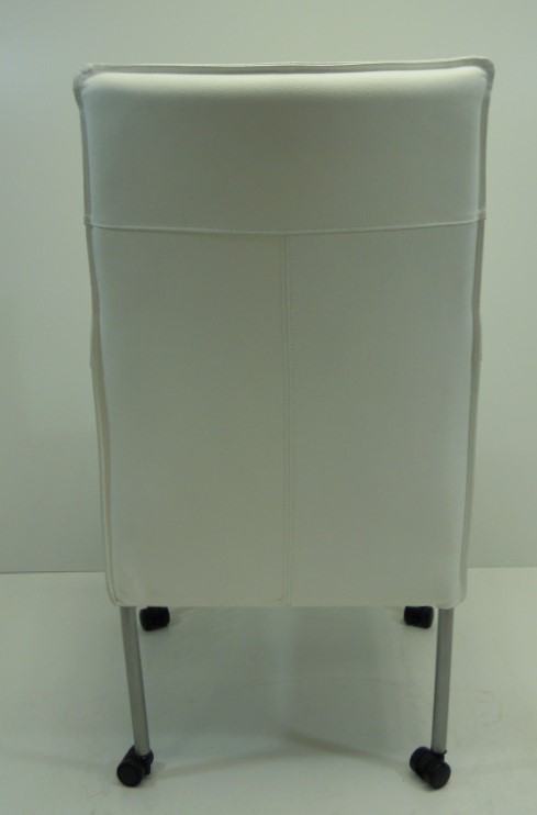 Vergaderstoel bijzetstoel Wit PU leer