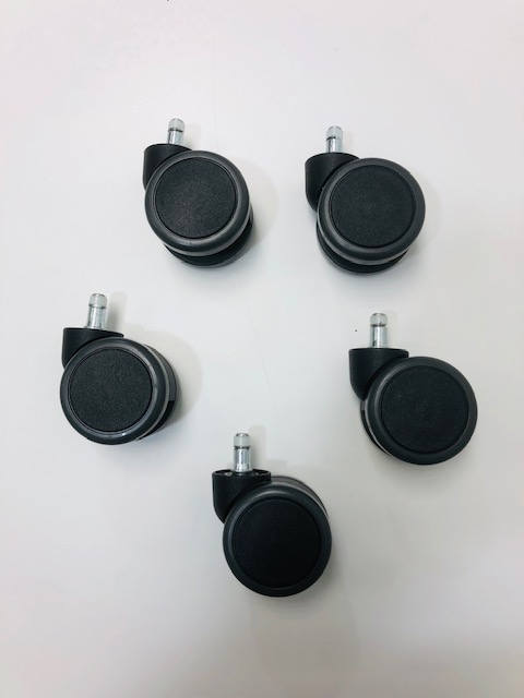 Bureaustoel wielen voor harde vloeren, wieltjes set 5 st.