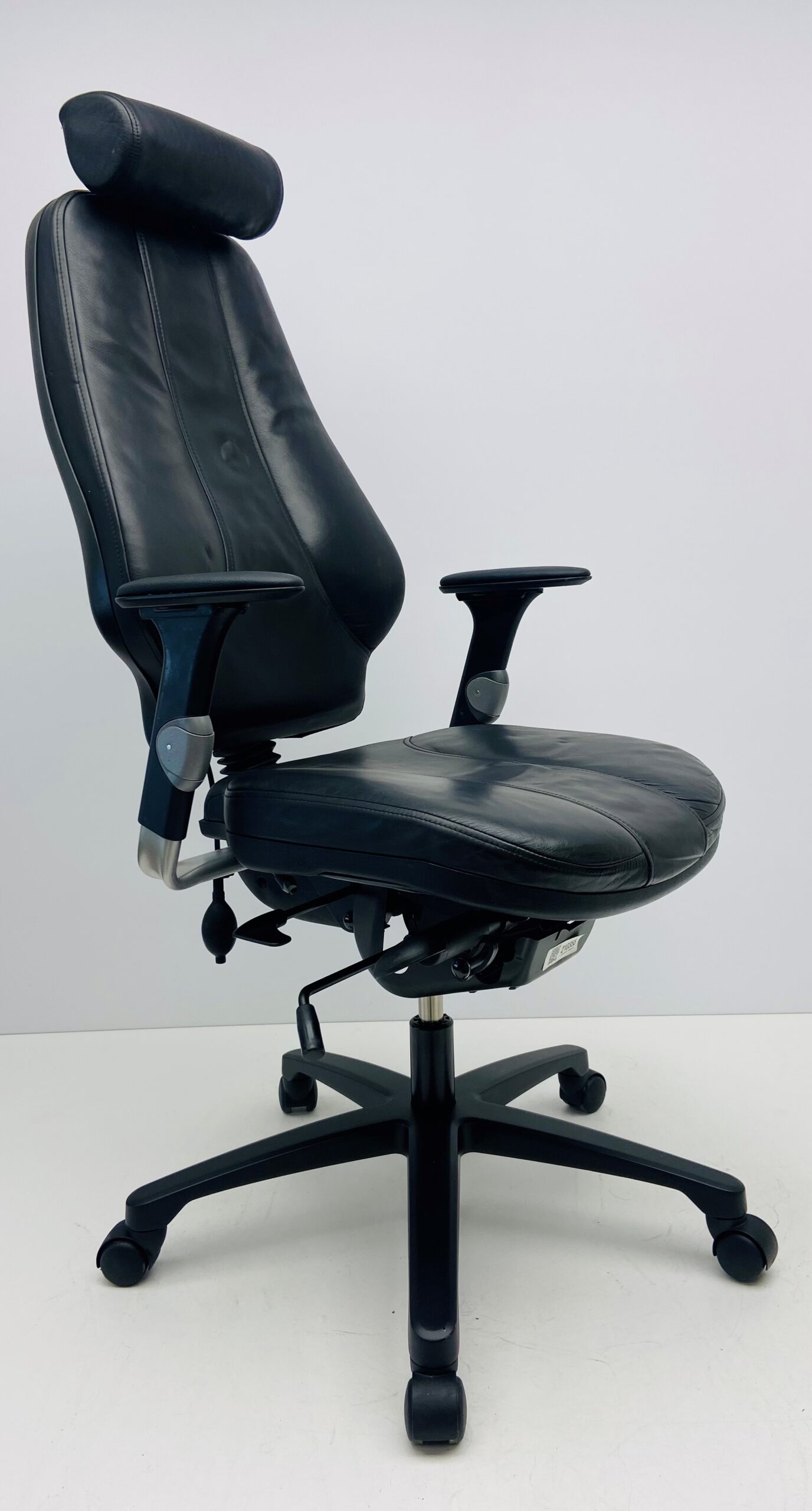 Bureaustoel RH Logic 4 zwart leder