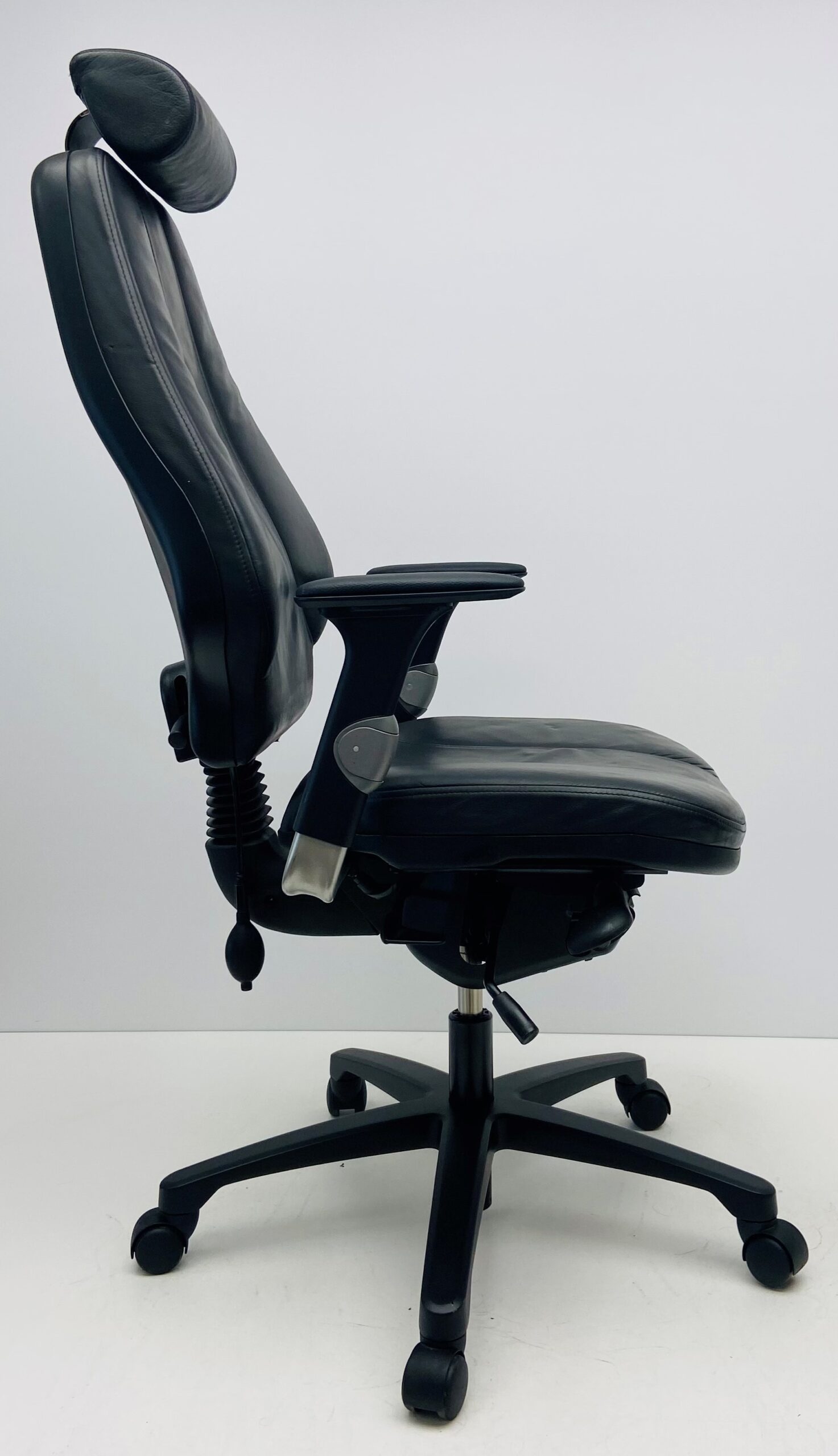 Bureaustoel RH Logic 4 zwart leder