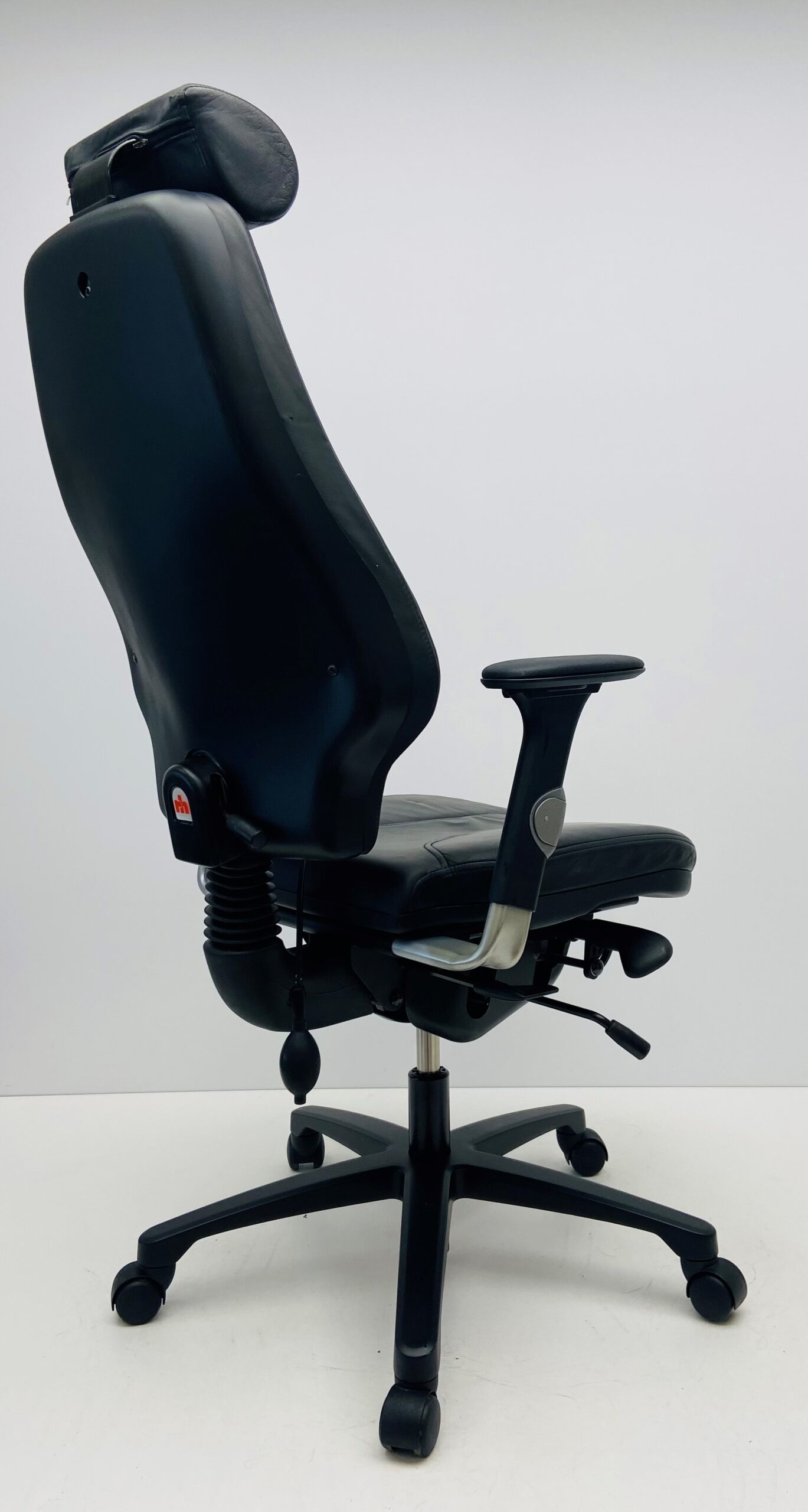 Bureaustoel RH Logic 4 zwart leder